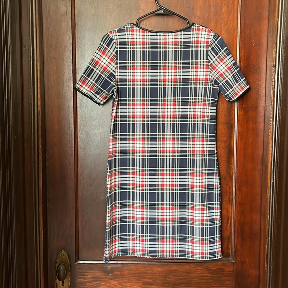 Plaid Red and Blue Dress - Picture 4 of 4
